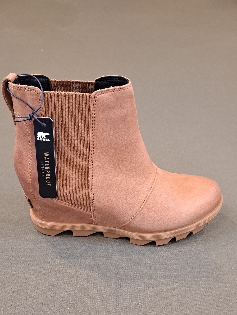 Sorel Joan Rhapsody Chelsea Wedge Boot - Color: Velvet Tan - Size: Women 7.5